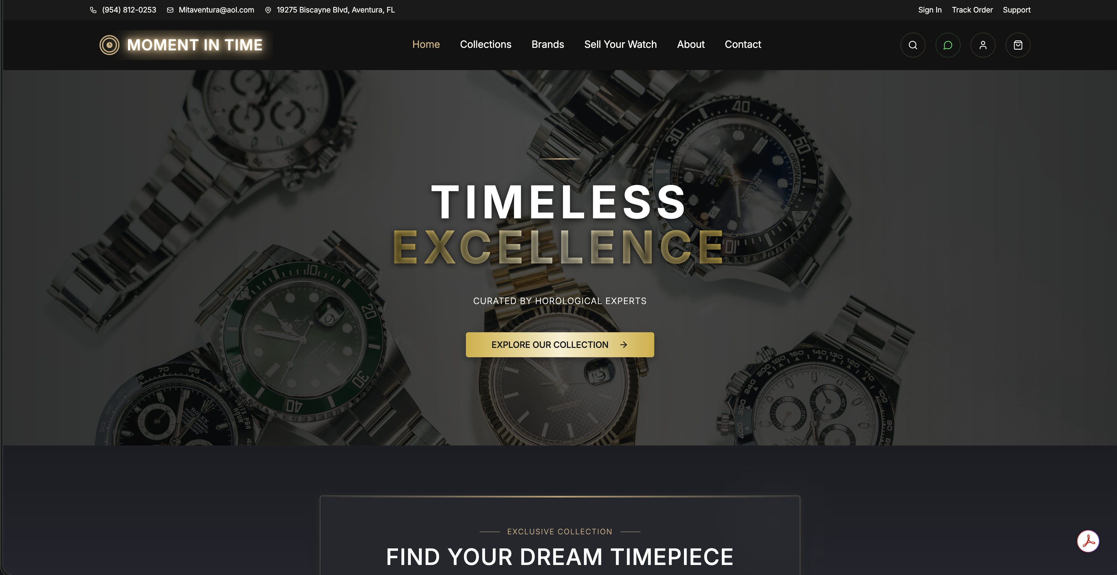 Moment in Time, e commerce project by Isaac Benyakar