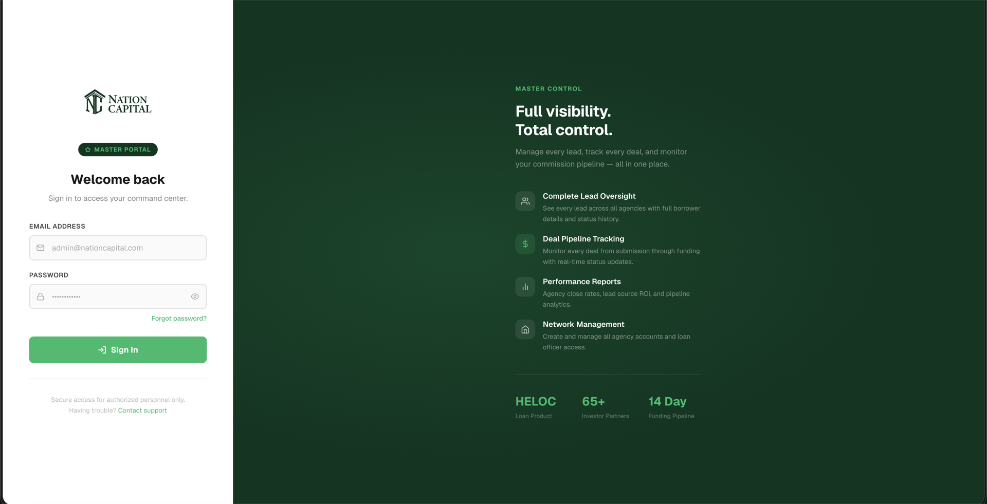 Nation Capital, fintech project by Isaac Benyakar