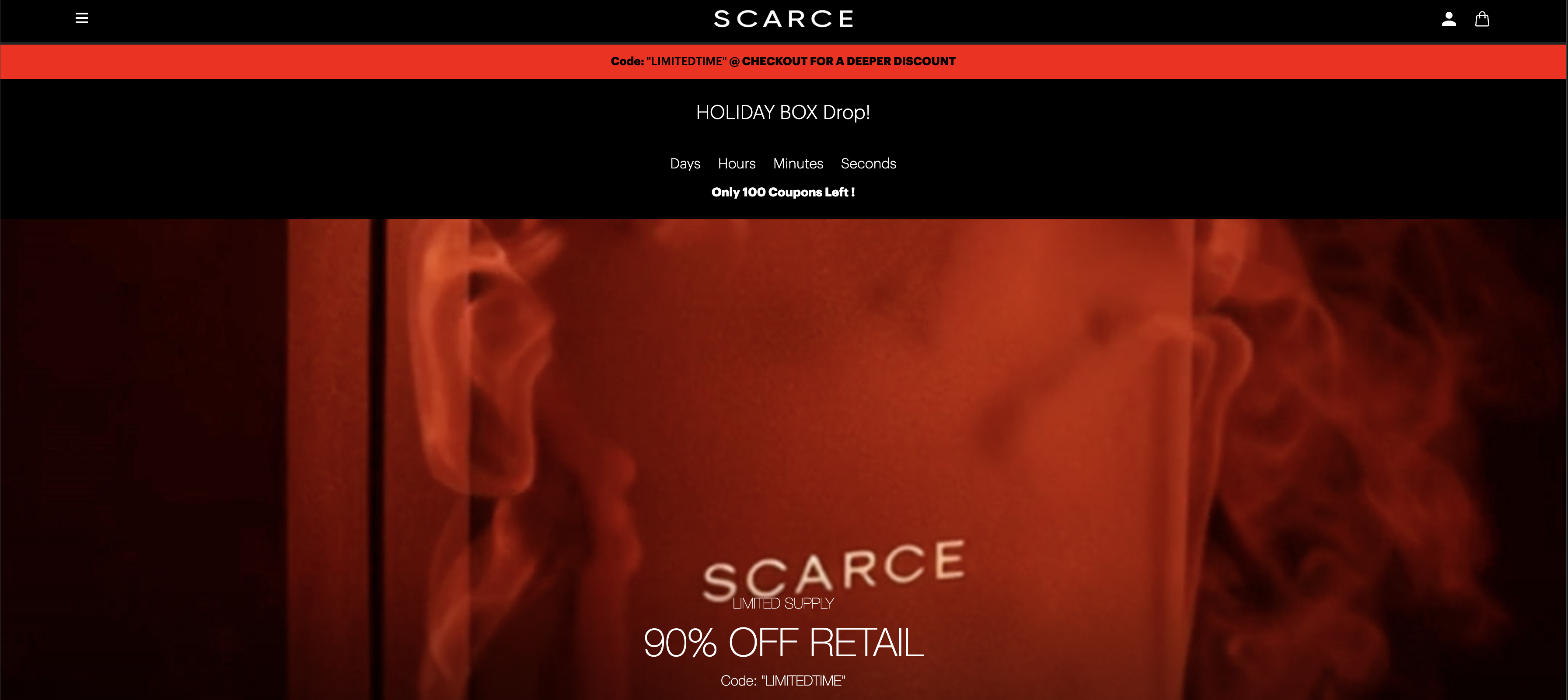 Scarce.us, e commerce project by Isaac Benyakar
